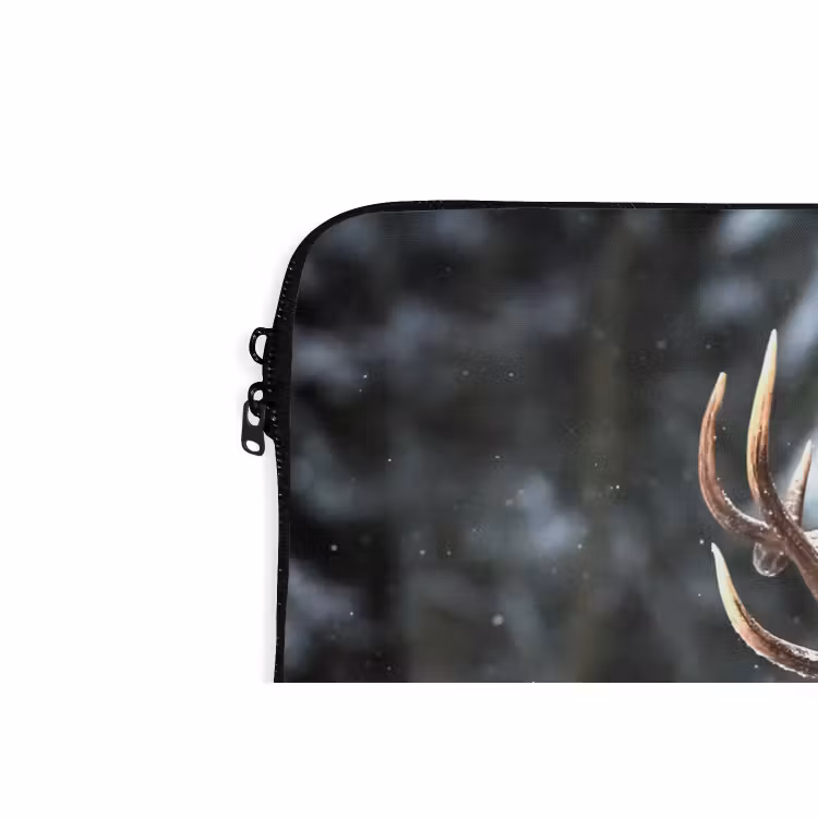 Laptophoes Hert - Winter - Sneeuw - Bos - Natuur - Dier — 5