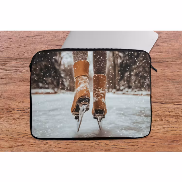Laptophoes Schaatsen - IJs - Winter - Sneeuw — 2