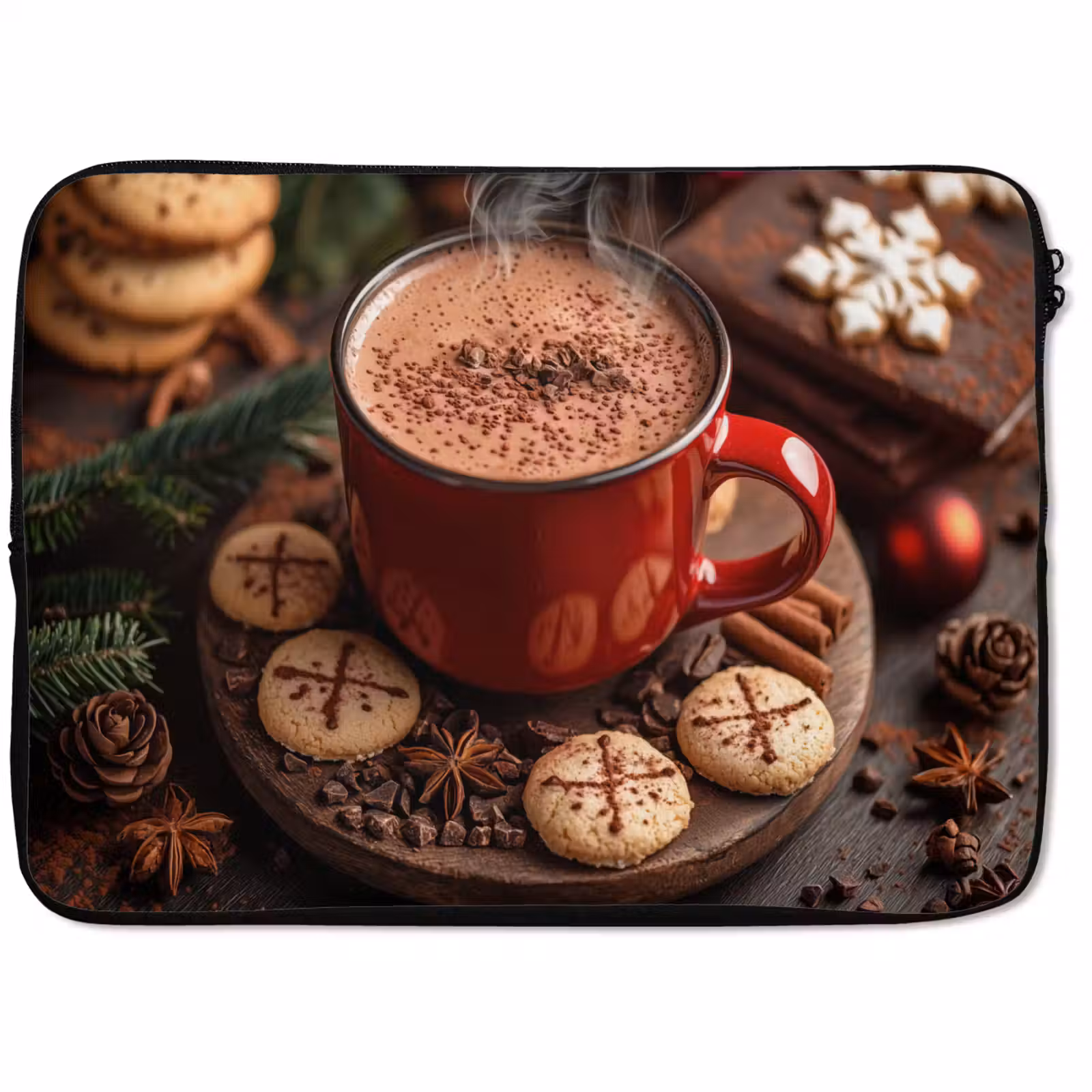Laptophoes Chocolademelk - Mok - Winter - Kerst - Gezelligheid — 1