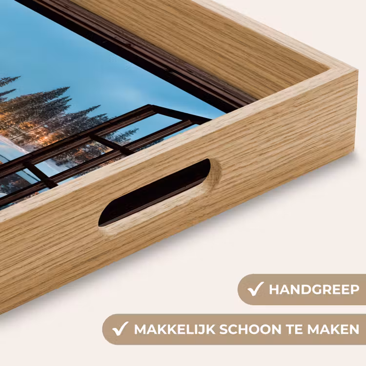 Dienblad - Doorkijk - Winter - Landschap - Natuur - Huis - Bergen — 5