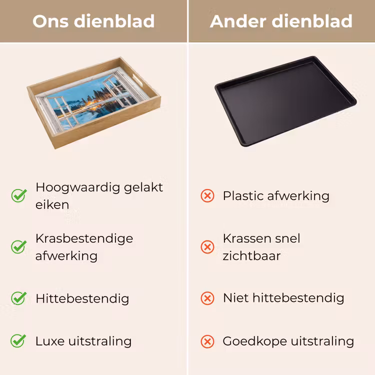 Dienblad - Doorkijk - Winterlandschap - Natuur - Huis - Bergen — 3
