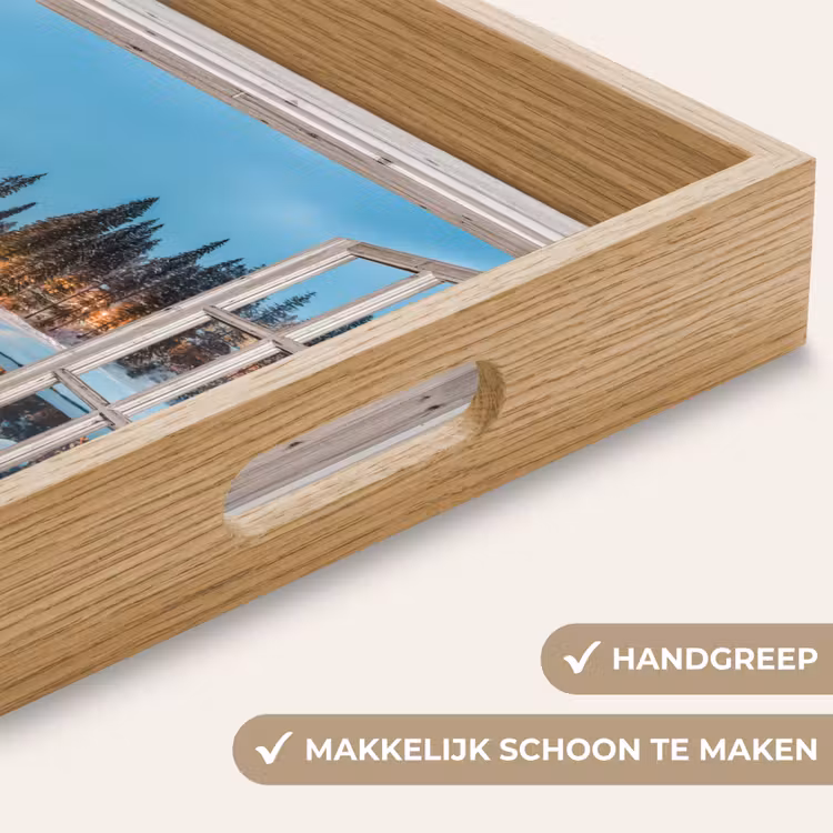 Dienblad - Doorkijk - Winterlandschap - Natuur - Huis - Bergen — 5