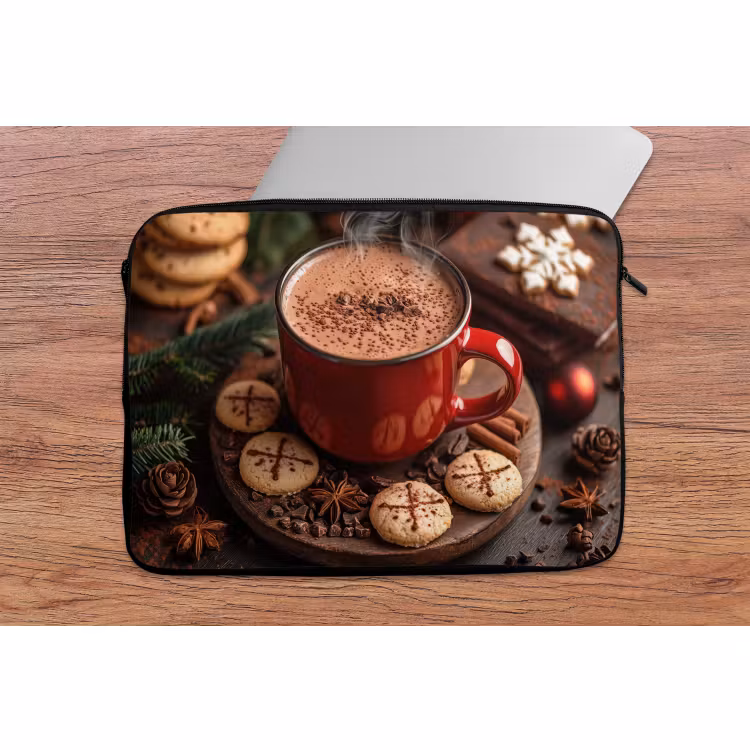 Laptophoes Chocolademelk - Mok - Winter - Kerst - Gezelligheid — 2
