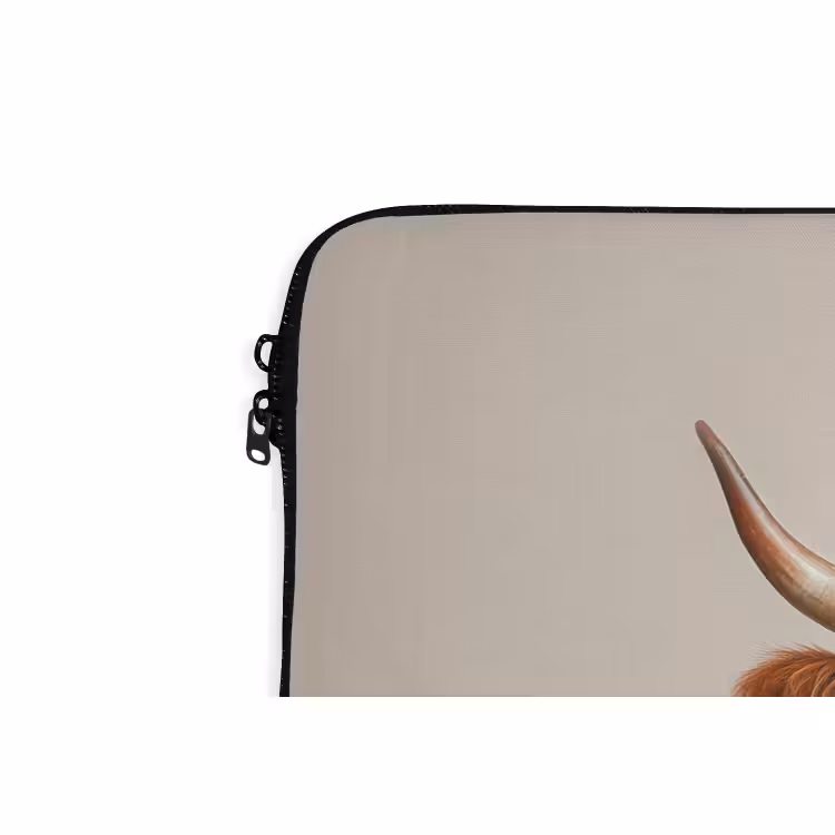 Laptophoes Schotse Hooglander - Kerst - Muts - Trui - Winter — 5