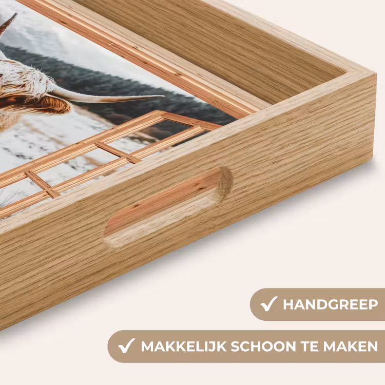 Dienblad - Schotse Hooglander - Landschap - Landelijk - Bergen - Winter - Doorkijk — 5