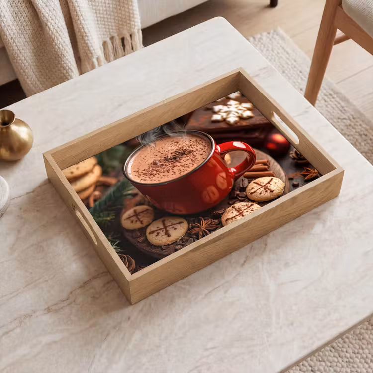 Dienblad - Chocolademelk - Mok - Winter - Kerst - Gezelligheid — 2