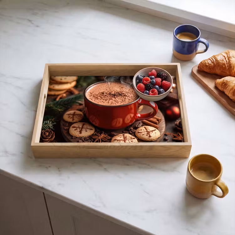 Dienblad - Chocolademelk - Mok - Winter - Kerst - Gezelligheid — 4