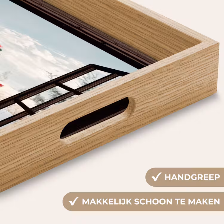 Dienblad - Doorkijk - Auto - Rood - Cadeaus - Winterlandschap - Kerst — 5
