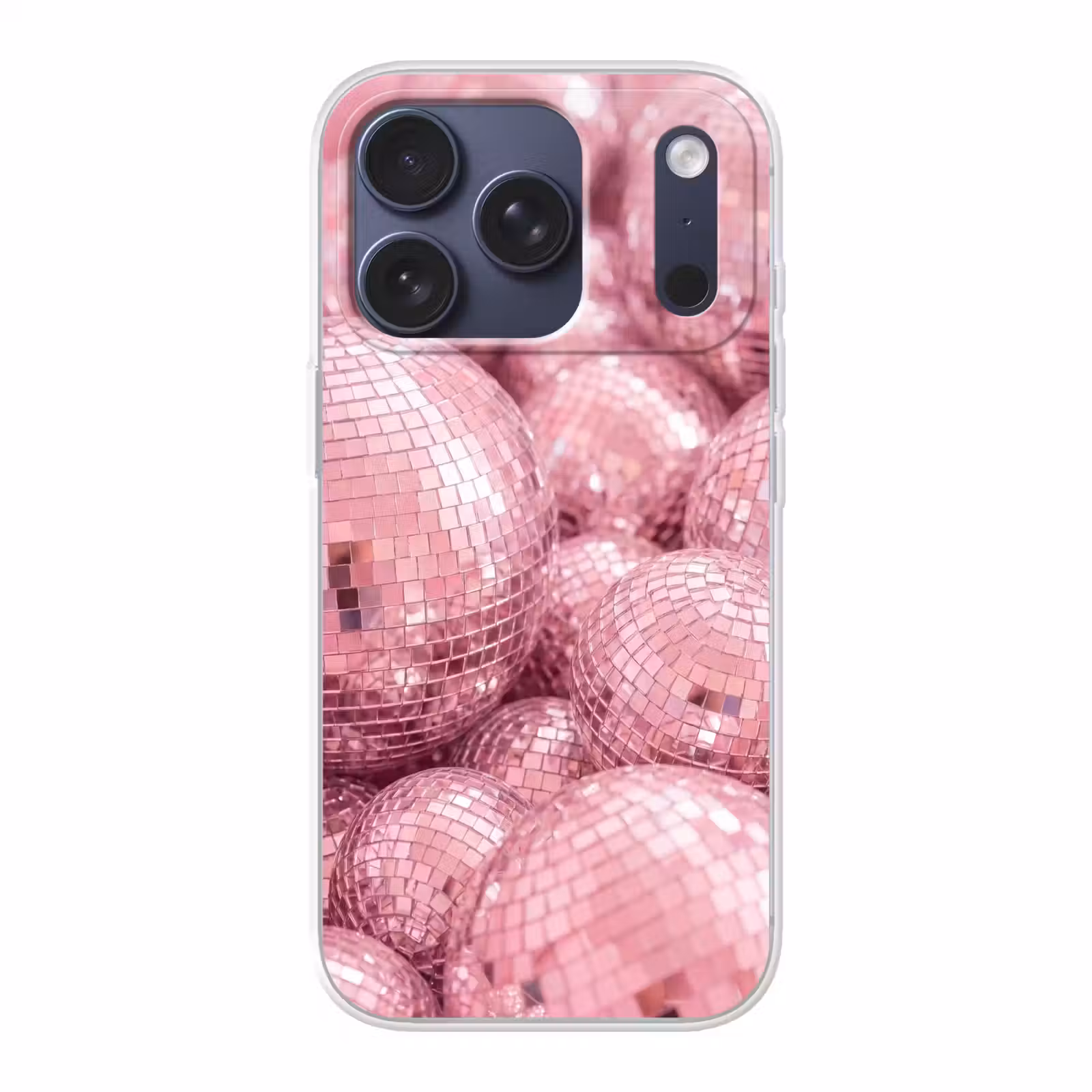 Telefoonhoesje - Roze disco ballen — 1