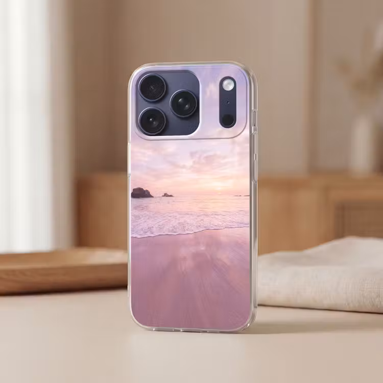 Telefoonhoesje - Strand - Zonsondergang - Roze — 3