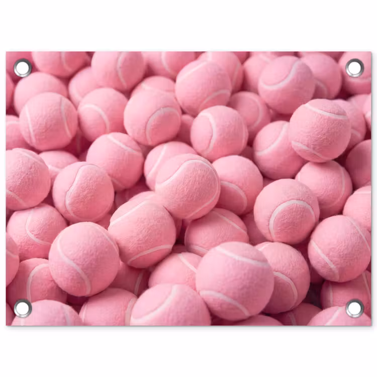 Tuinposter - Roze tennisballen - Sport — 1