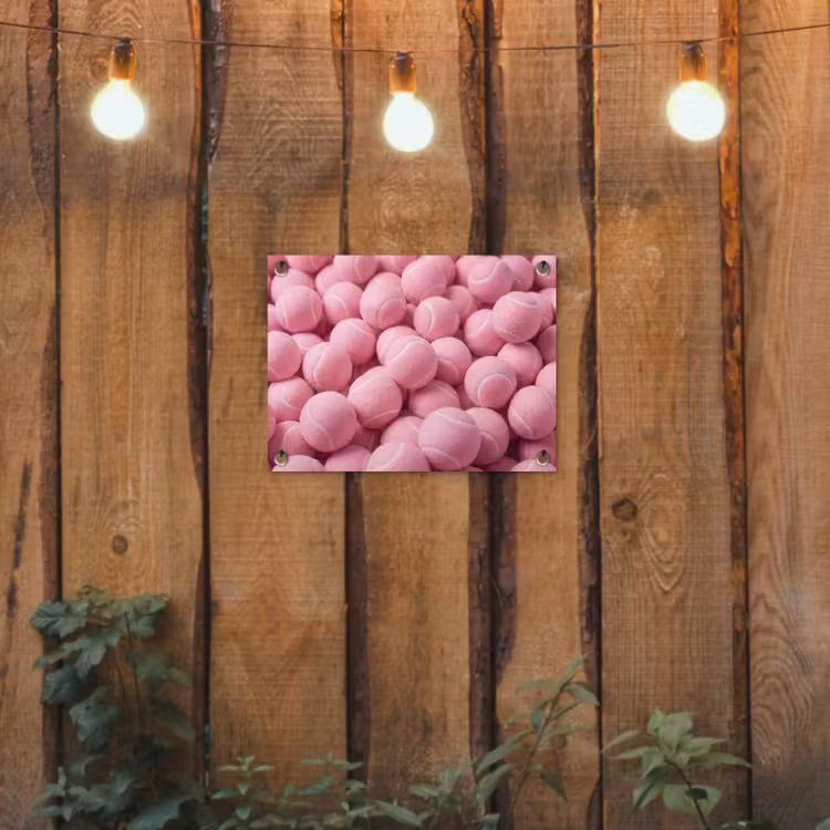 Tuinposter - Roze tennisballen - Sport — 2