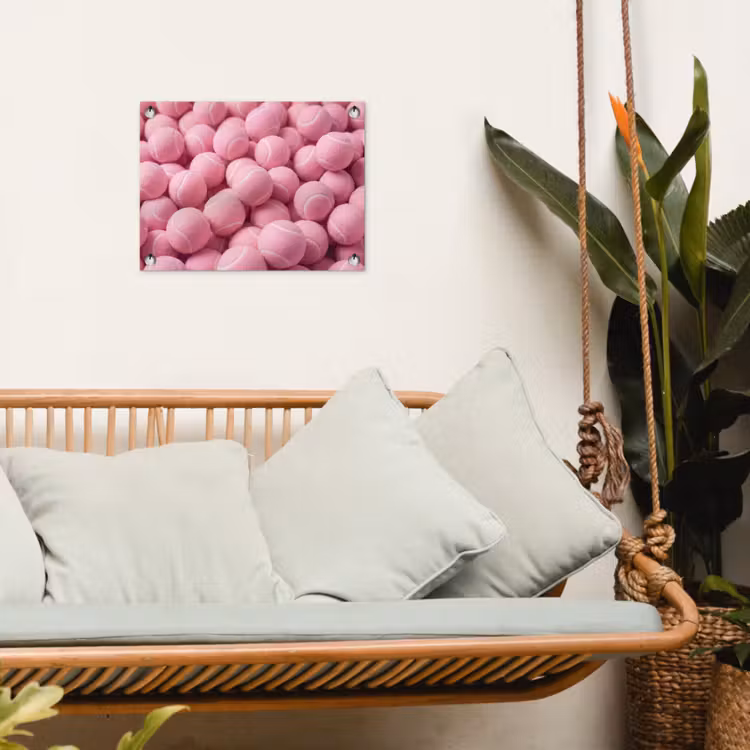 Tuinposter - Roze tennisballen - Sport — 5