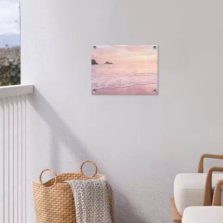 Tuinposter - Strand - Zonsondergang - Roze — 3