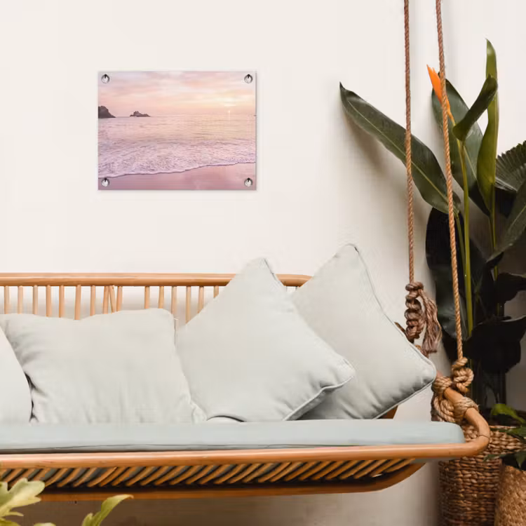 Tuinposter - Strand - Zonsondergang - Roze — 5