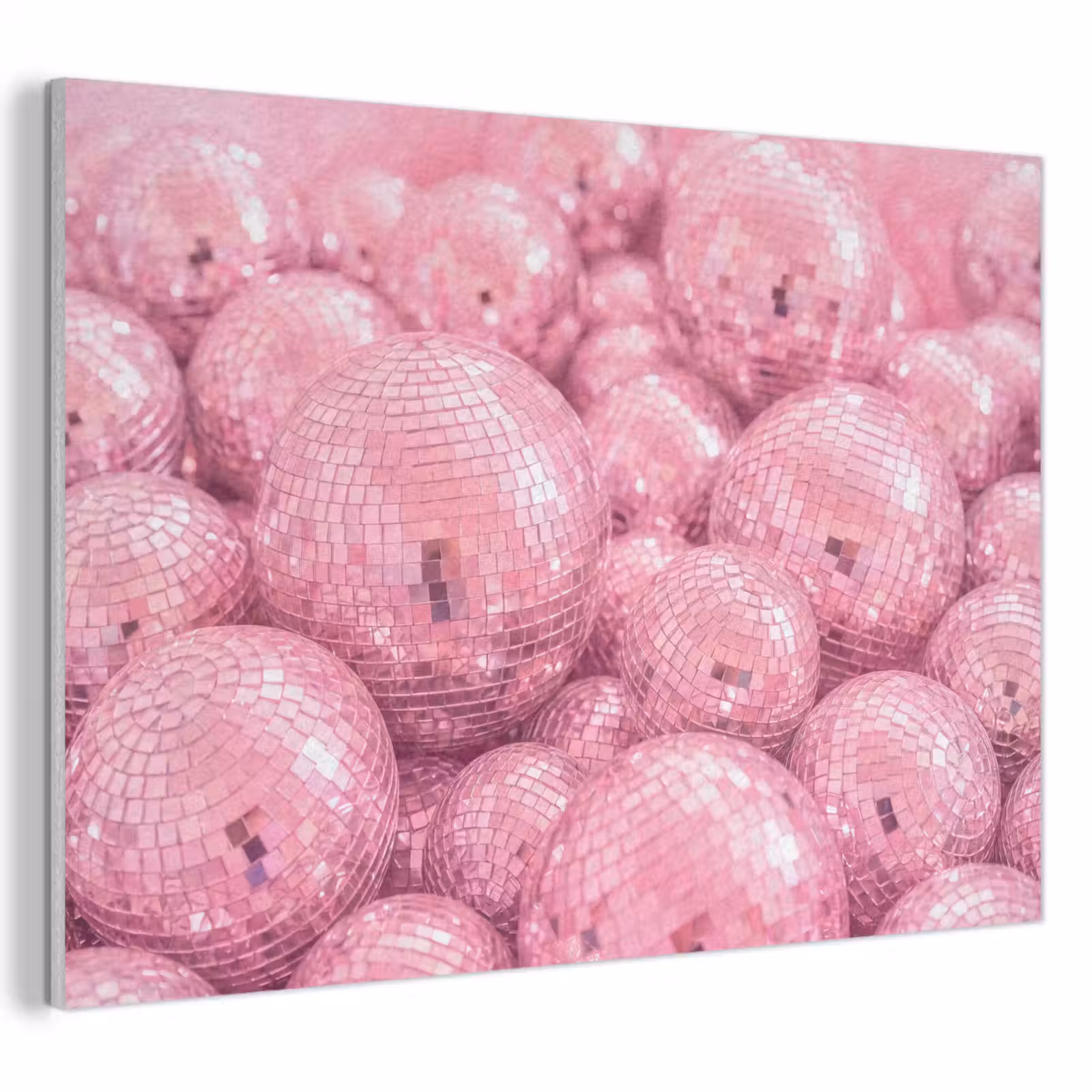 Akoestisch schilderij - Roze disco ballen — 1