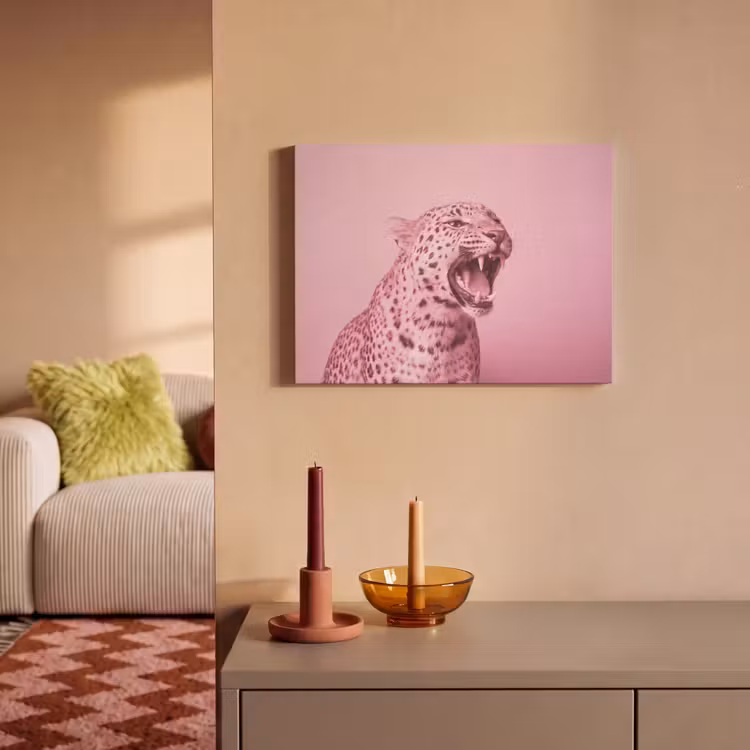 Akoestisch schilderij - Roze kat - Modern — 2