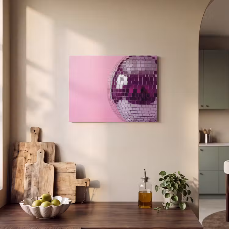 Akoestisch schilderij - Spiegelbal - Zilver - Modern — 3