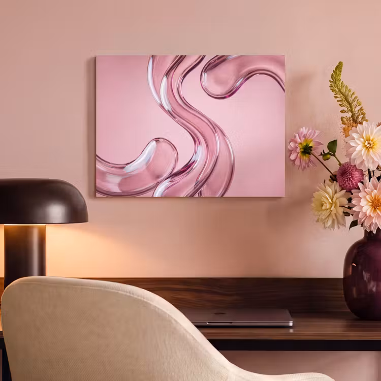 Akoestisch schilderij - Vorm - Abstract - Roze — 4