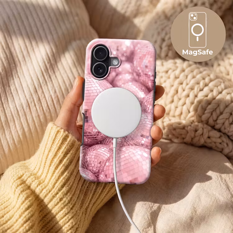 Telefoonhoesje Toughcase - Roze disco ballen — 8
