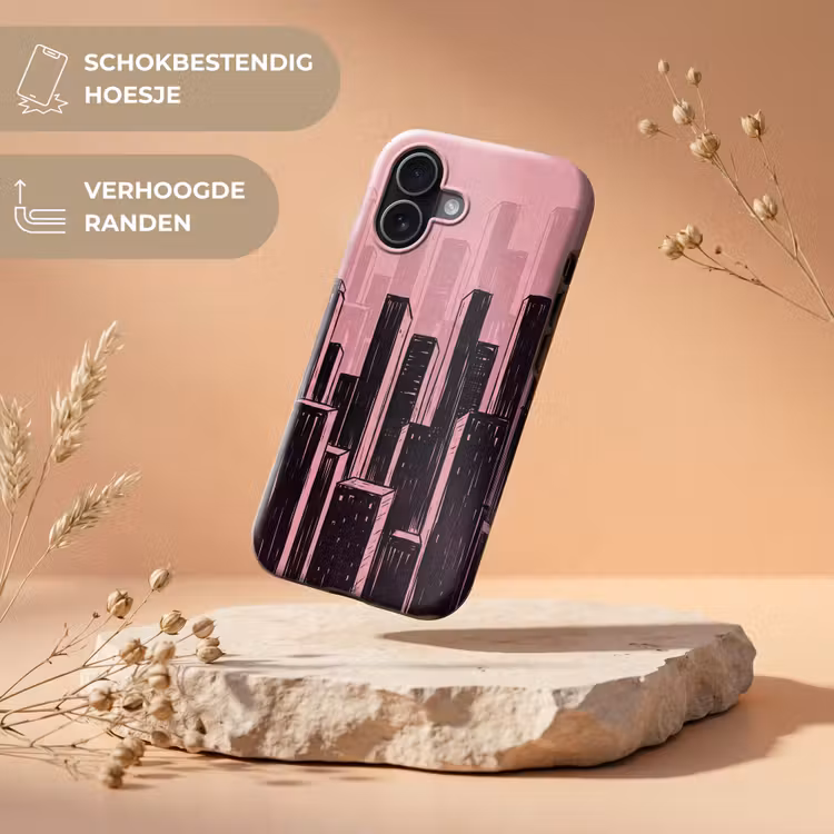 Telefoonhoesje Toughcase - Stad - Abstract - Roze — 5