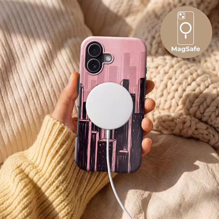 Telefoonhoesje Toughcase - Stad - Abstract - Roze — 8