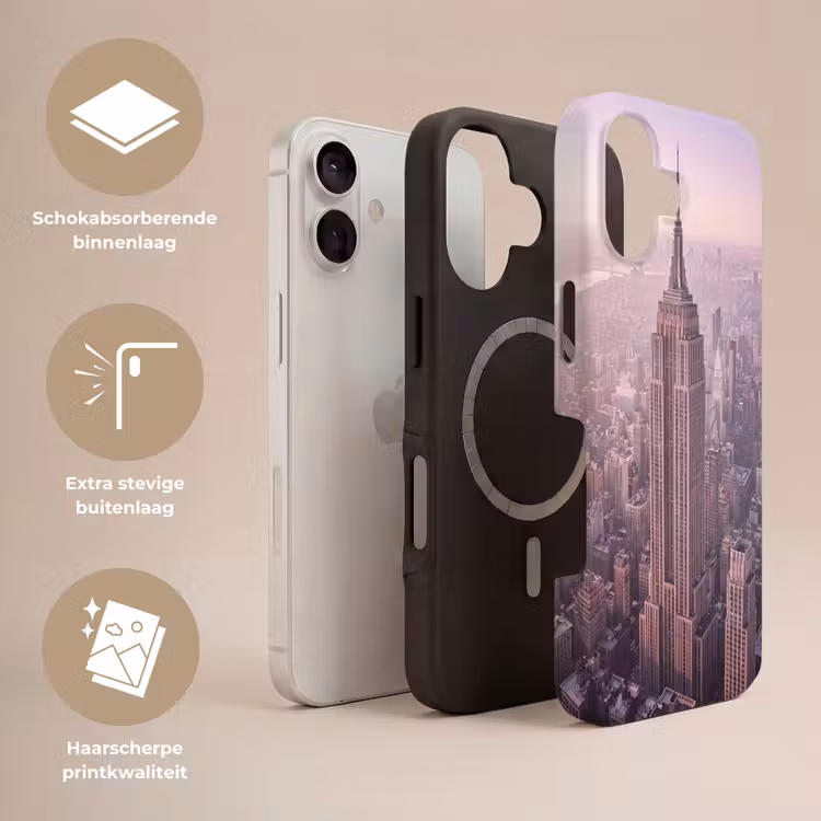 Telefoonhoesje Toughcase - Stad - Gebouw - Roze — 3