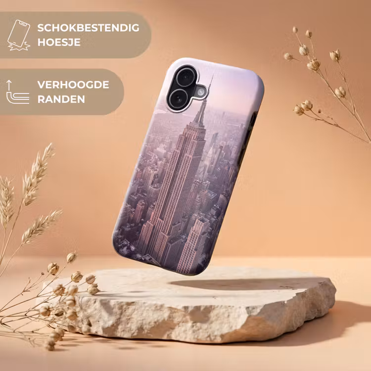 Telefoonhoesje Toughcase - Stad - Gebouw - Roze — 5