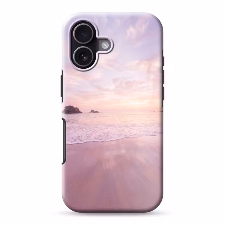 Telefoonhoesje Toughcase - Strand - Zonsondergang - Roze — 1