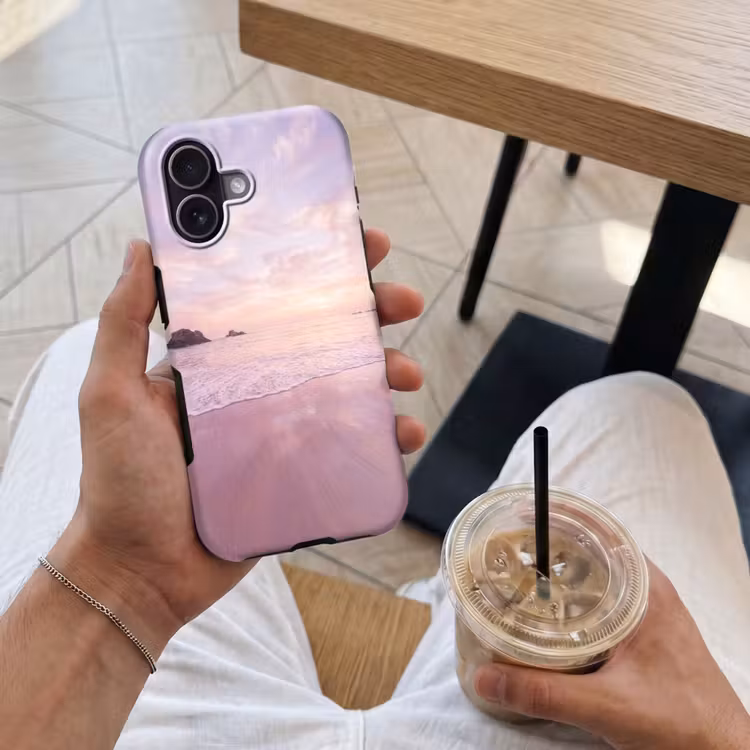 Telefoonhoesje Toughcase - Strand - Zonsondergang - Roze — 4