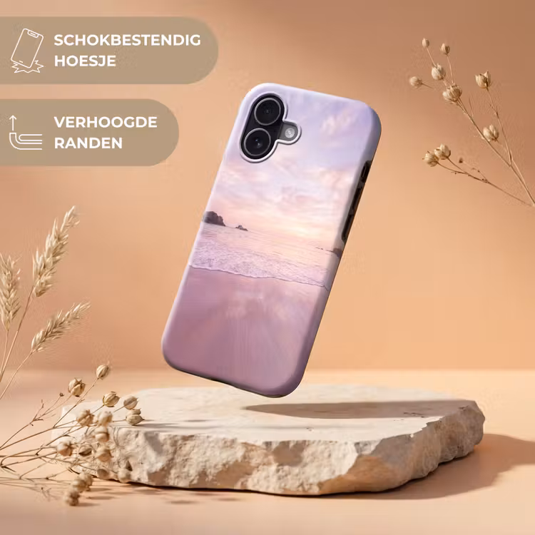 Telefoonhoesje Toughcase - Strand - Zonsondergang - Roze — 5