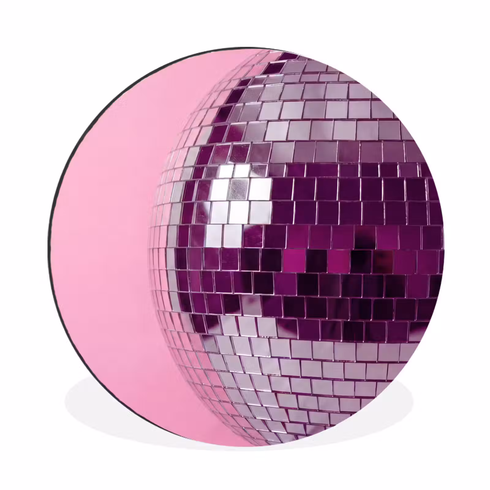 Muurcirkel aluminium - Spiegelbal - Zilver - Modern — 1