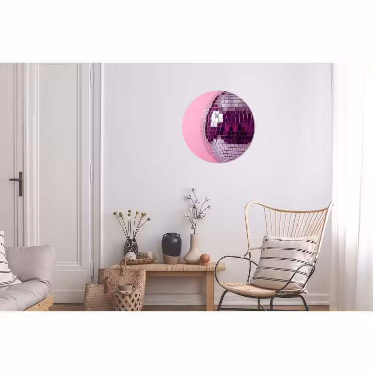 Muurcirkel aluminium - Spiegelbal - Zilver - Modern — 2