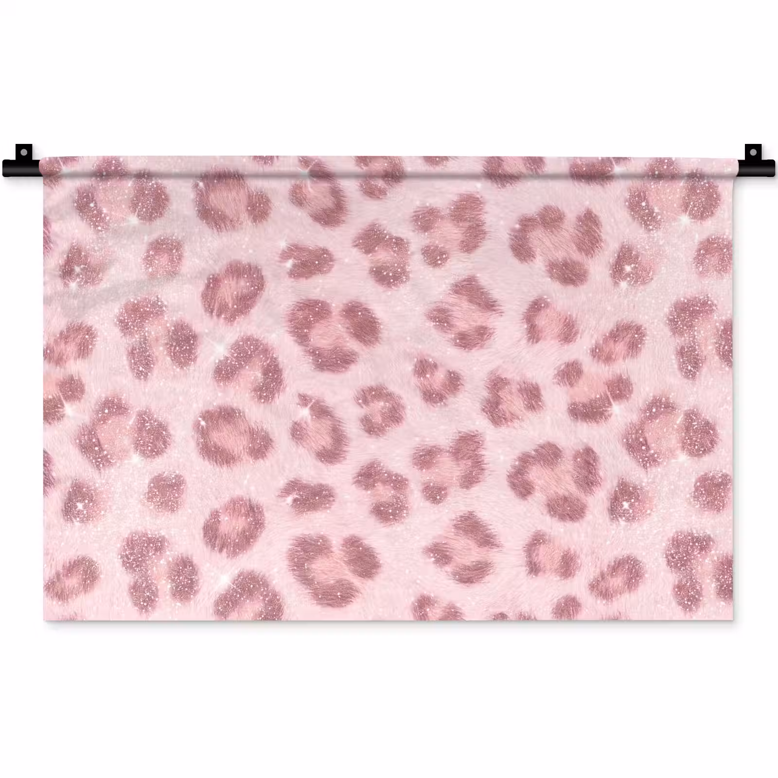 Wandkleed - Roze dierenprint - Glitter — 1