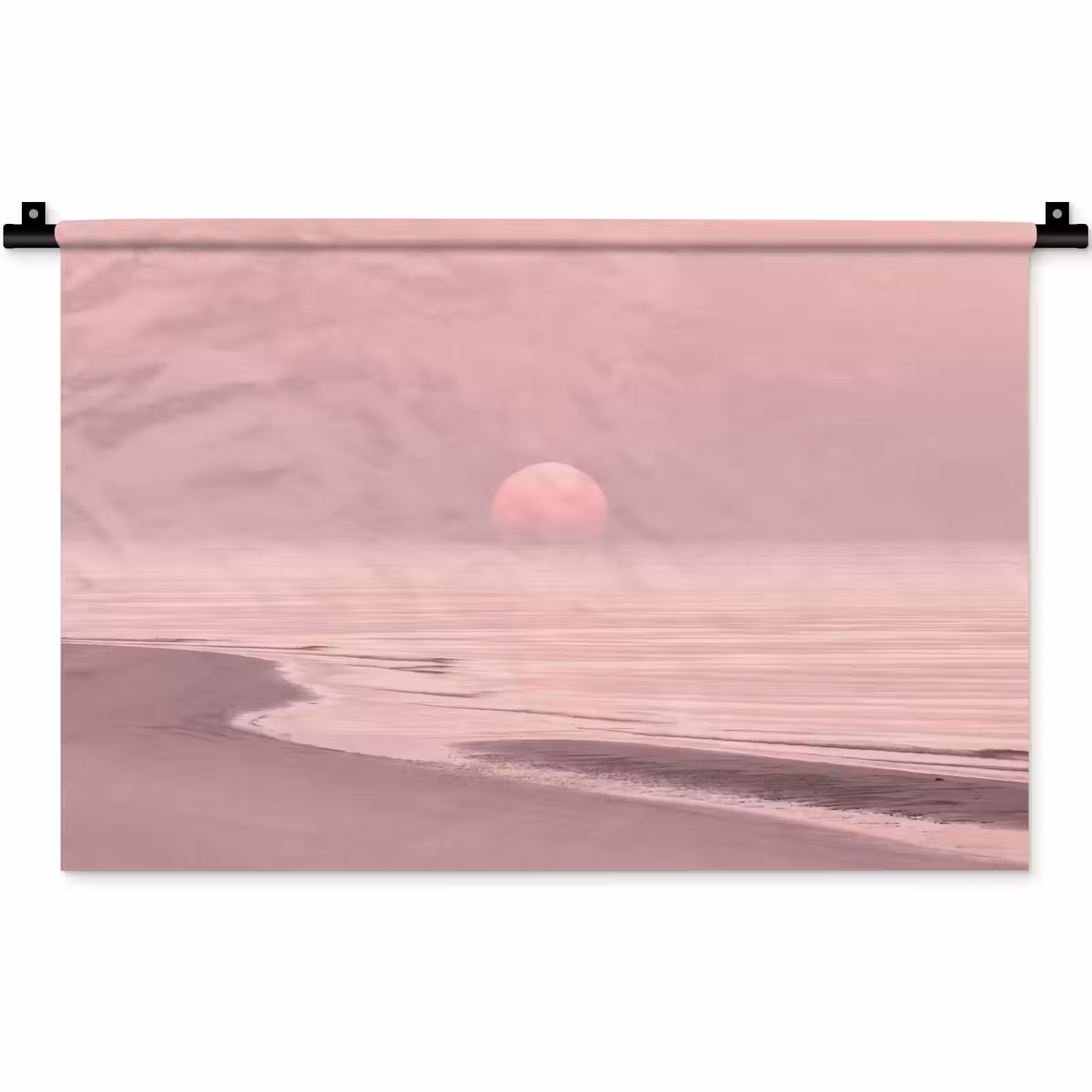 Wandkleed - Roze zonsondergang - Strand — 1
