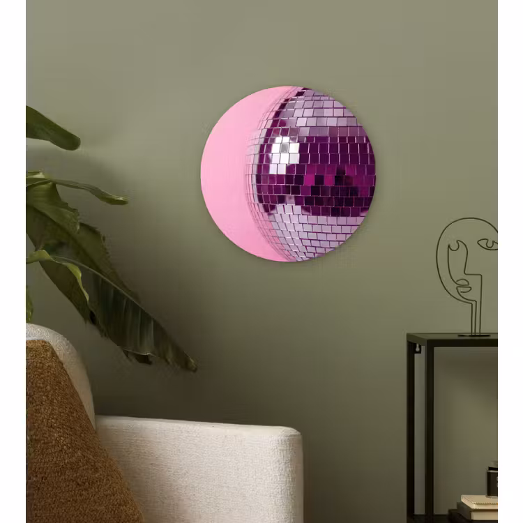 Muurcirkel glas - Spiegelbal - Zilver - Modern — 3