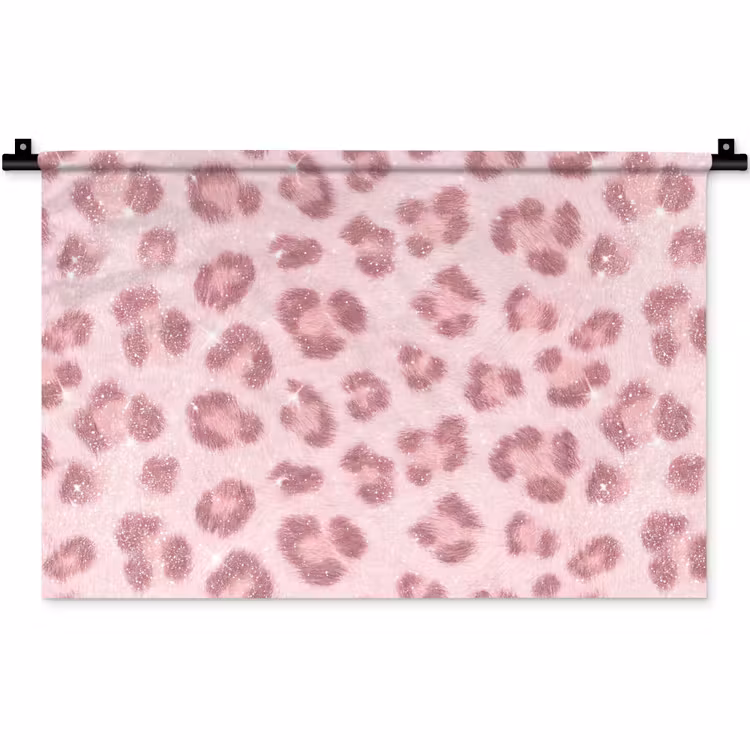 Wandkleed - Roze dierenprint - Glitter — 1