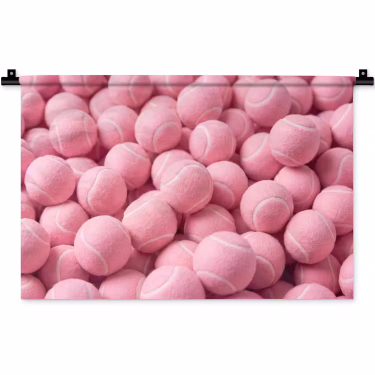 Wandkleed - Roze tennisballen - Sport — 1