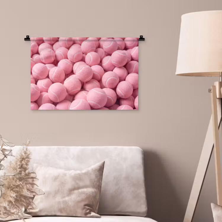 Wandkleed - Roze tennisballen - Sport — 2