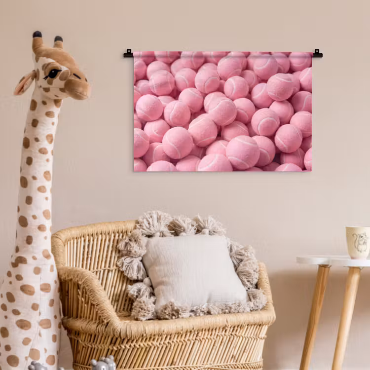Wandkleed - Roze tennisballen - Sport — 5
