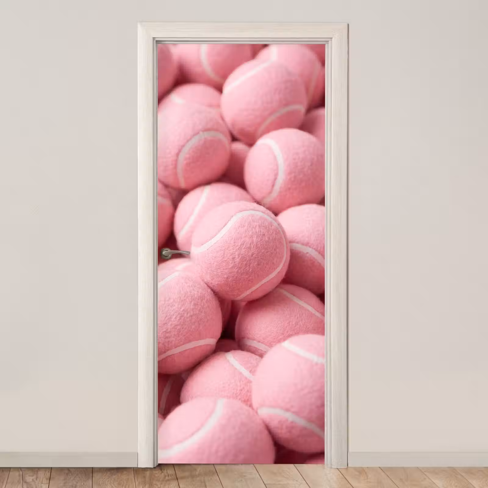 Deursticker - Roze tennisballen - Sport — 1