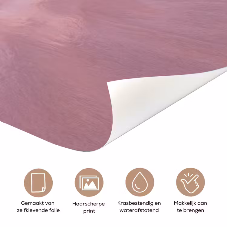 Deursticker - Strand - Zonsondergang - Roze — 3