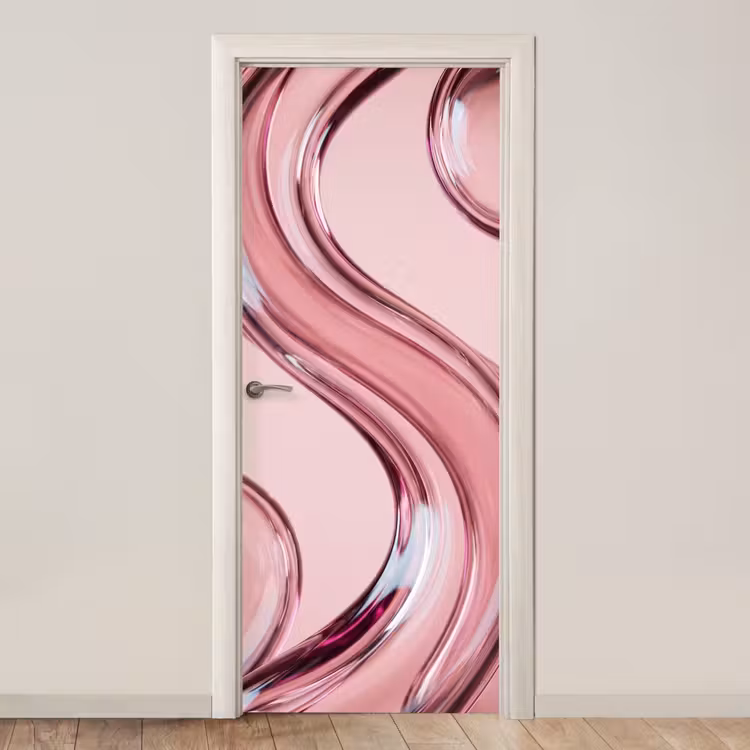 Deursticker - Vorm - Abstract - Roze — 1