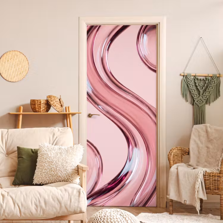 Deursticker - Vorm - Abstract - Roze — 4