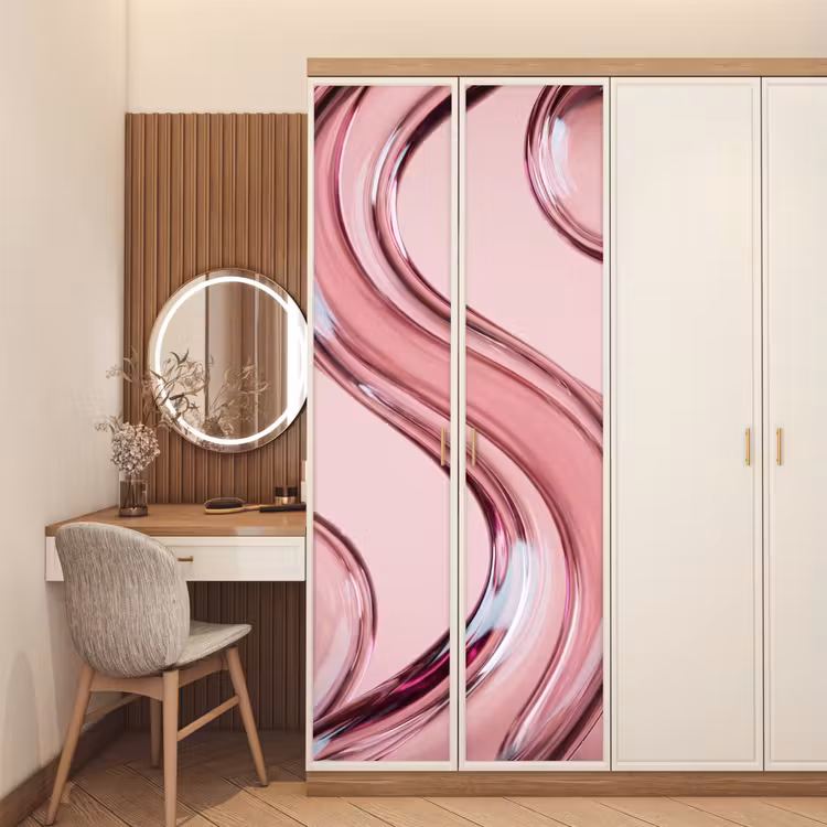 Deursticker - Vorm - Abstract - Roze — 5