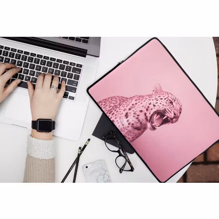 Laptophoes Roze kat - Modern — 3