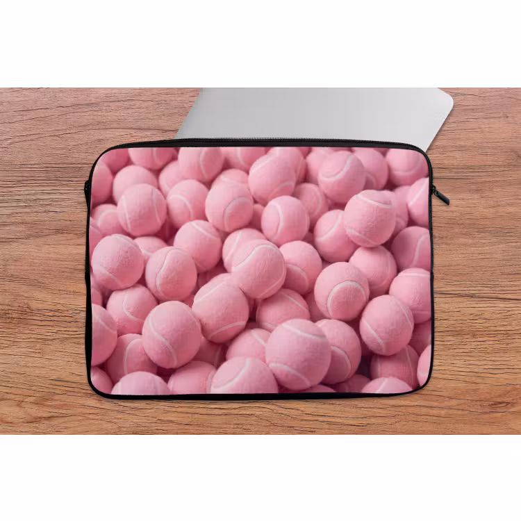 Laptophoes Roze tennisballen - Sport — 2