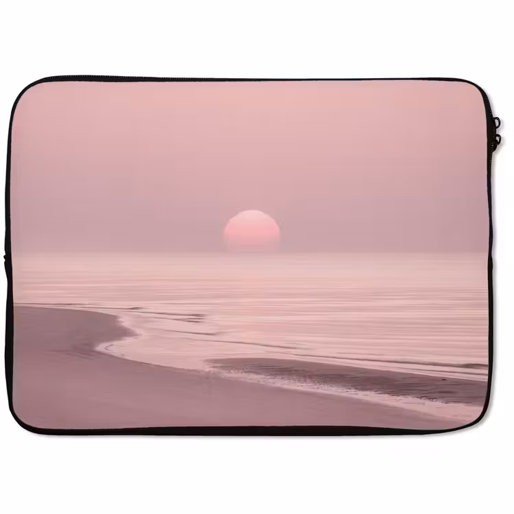 Laptophoes Roze zonsondergang - Strand — 1