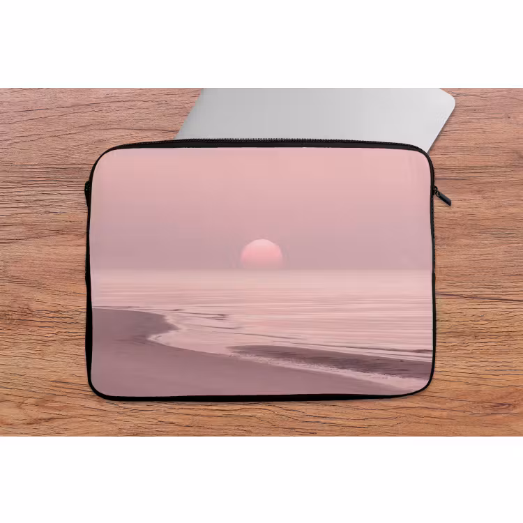 Laptophoes Roze zonsondergang - Strand — 2