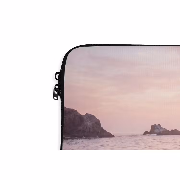 Laptophoes Strand - Zonsondergang - Roze — 5